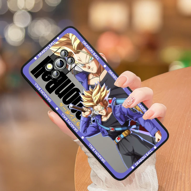 D-Dragon Ball Gohan Goku Frosted Translucent For Xiaomi Mi Poco X5 X4 X3 M5S M5 M4 M3 F5 F4 F3 GT Pro 5G Matte Phone Case