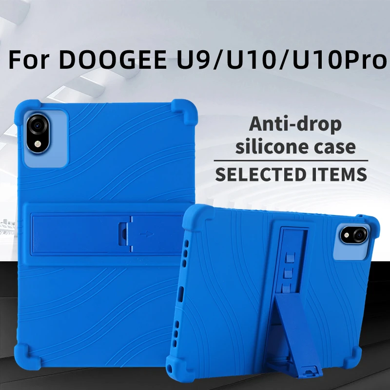 Airbags à Prova de Choque para Doogee Tablet Silicone Macio Suporte Ajustável Recortes Precisos Capa u9 U10 U10pro Tablet Case 101