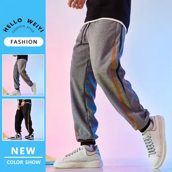 Track Trousers men Plus Size Gym Wear Spring autumn loose legged Harlan pants waffle men’s fashion casual pants trend versatile