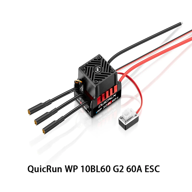 1Pcs Hobbywing QuicRun WP 10BL60 G2 Waterproof Brushless ESC Suitable For 1/10 Road Cars Off-Road Vehicles Short Trucks RC Speed Controller