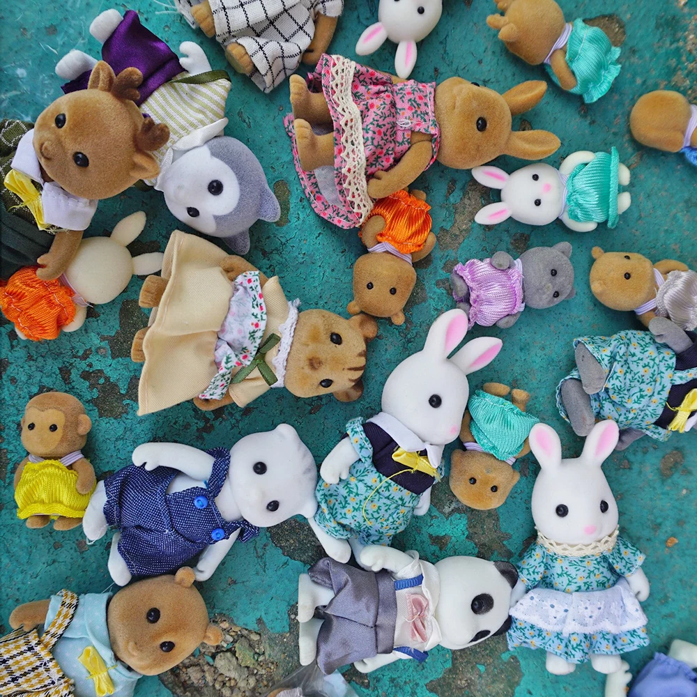 Easter Bunny 1:12 Scale Simulation Forest Family Reindeer Pretend Game Set Bear Panda Animal Dollhouse Children Birthday Gift 4