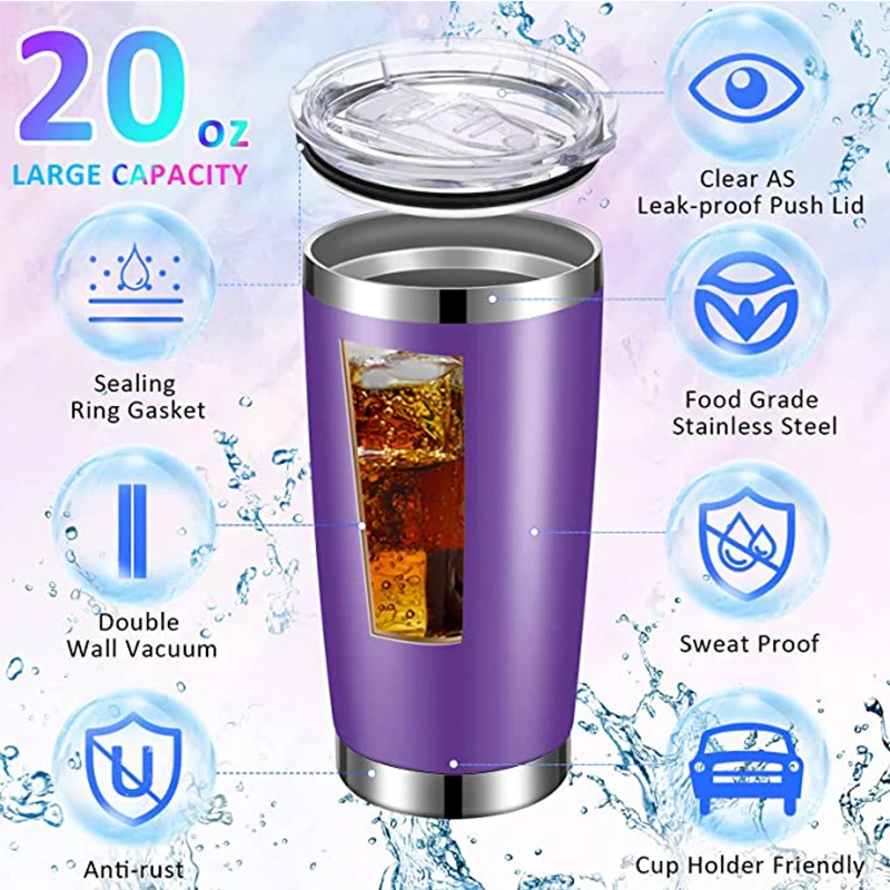 1 MEWAY 30oz Stainless Steel Tumblers Bulk 8 Pack,Vacuum Insulated cups  Double Wall Large Tumbler with Lid,Powder coated coffee Mu