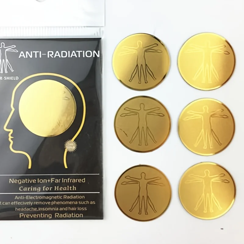 6-Pack EMF Protection Shield Stickers - Anti-Radiation Round Stickers
