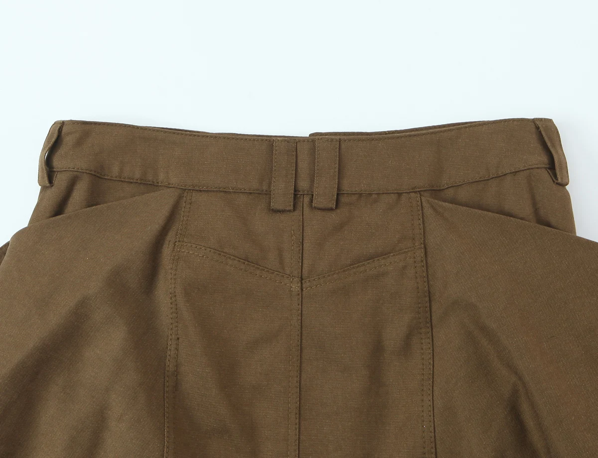 KONDALA Casual Cargo Short Pants Big Pockets Women Trendy Pleated Shorts New 2026 Spring Summer Fashion High Street Lady Shorts