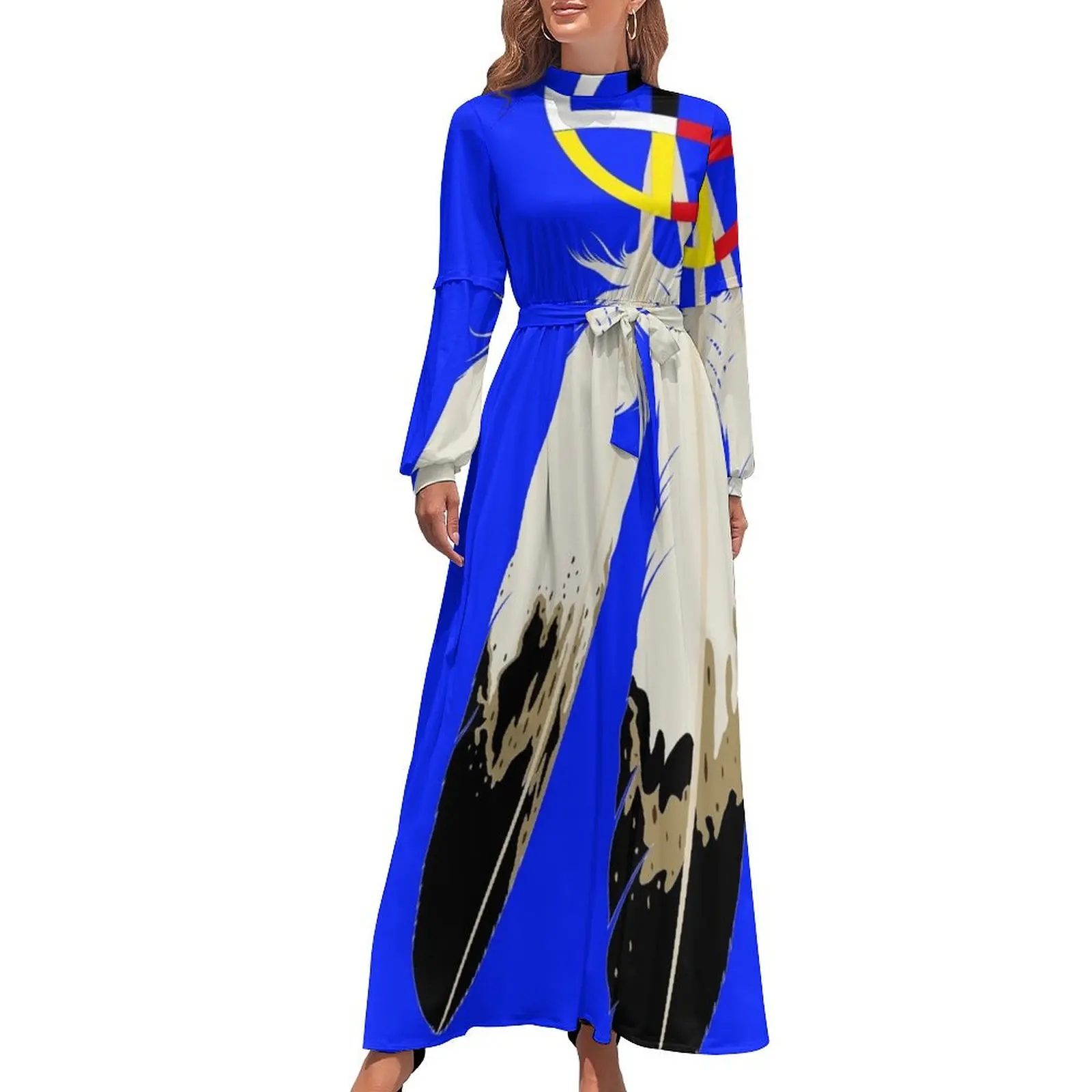 thumbnail image 1 of Vestido largo Deeds Well D Tendencia de ropa de mujer 2024 Vestido de manga larga, 1 of 5