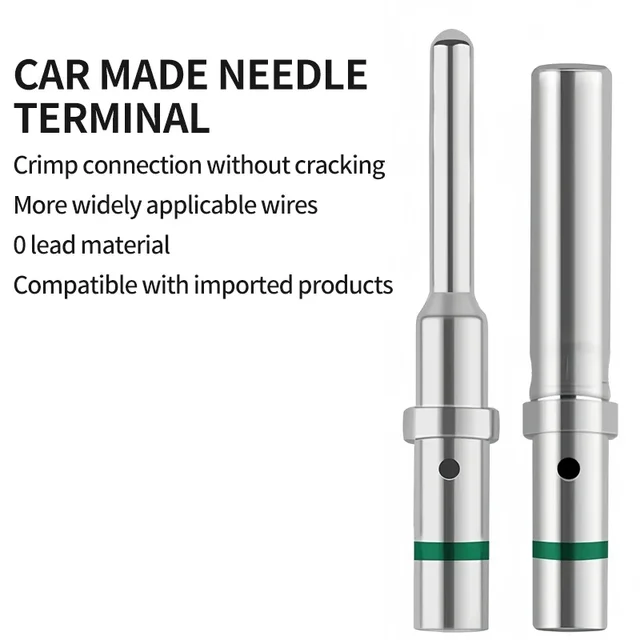 50PCS DT 1.5mm Series Stainless Steel Pin Contact 0462-201-16141 0460-202-16141,16AWG Deutsch Crimp Solid Female & Male Terminal 2