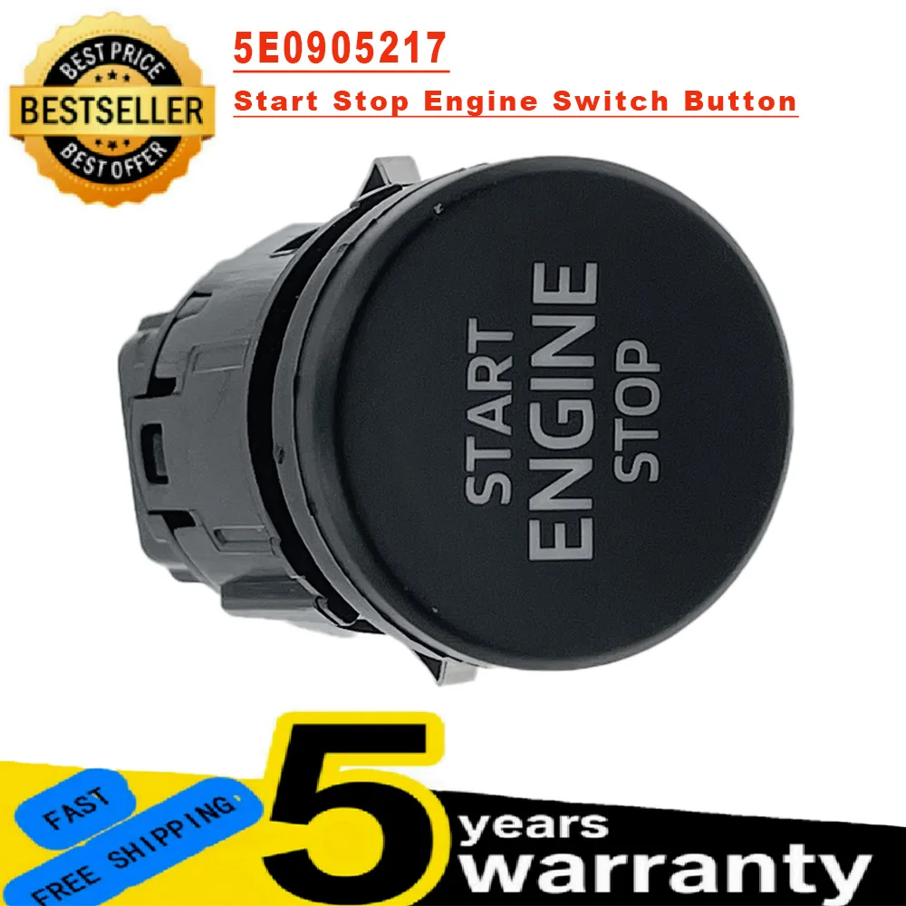 Per Skoda Superb Kodiaq Octavia Fabia Rapid 2008- Auto Engine Start Stop Button Switch 5 E0905217 5 Ed905217 5Ed 905 217