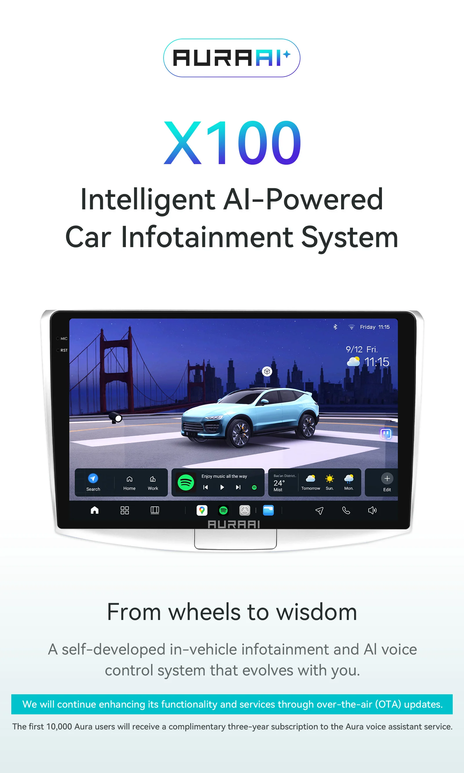 8G+256G AURAAI 2K Screen For Passat B7 B6 CC 2010-2015 Car Radio CarPlay Android Auto 4G WIFI GPS BT DSD ADAS Dual Mic 360Camera