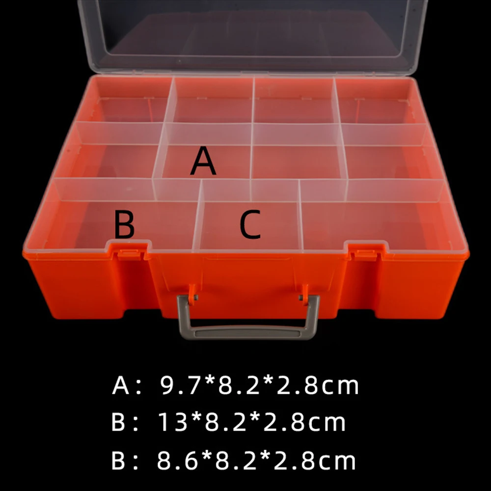 Model Miniature Parts Stackable Storage Container Box With Dividers 11+1 Compartments Craft Organizers For Storage Kids Toys