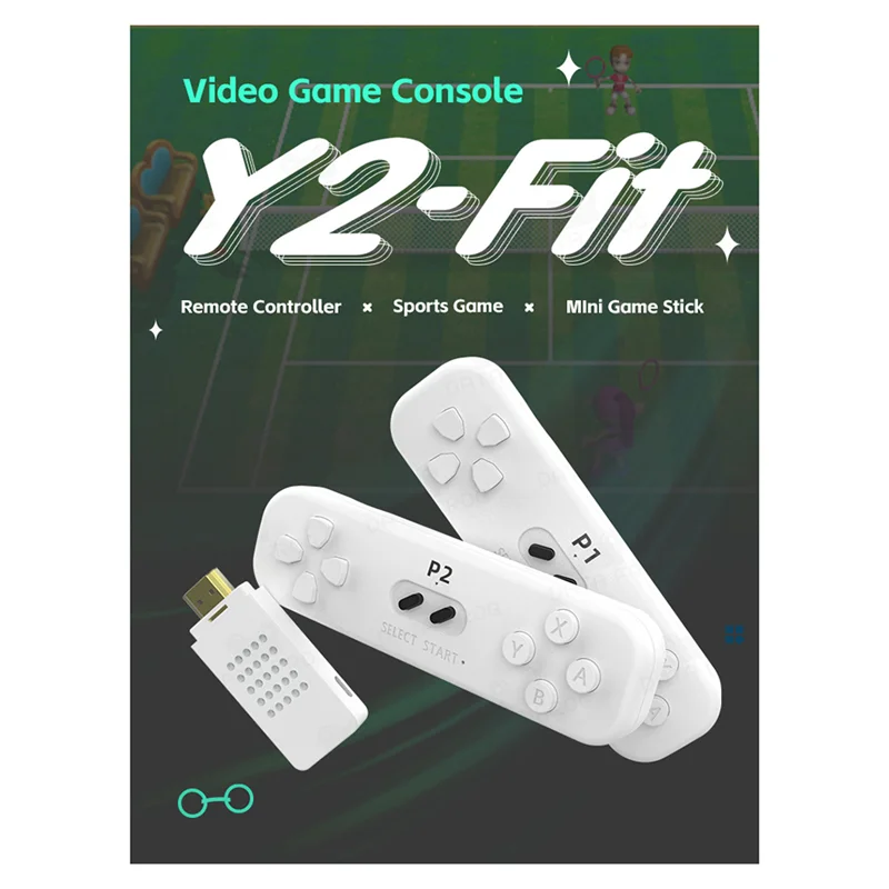 Y2 FIT 2.4G 무선 게임 컨트롤러 레트로 게임 4K 클래식 모션 감지 게임 콘솔 비디오 게임 내장 1000 게임 내구성