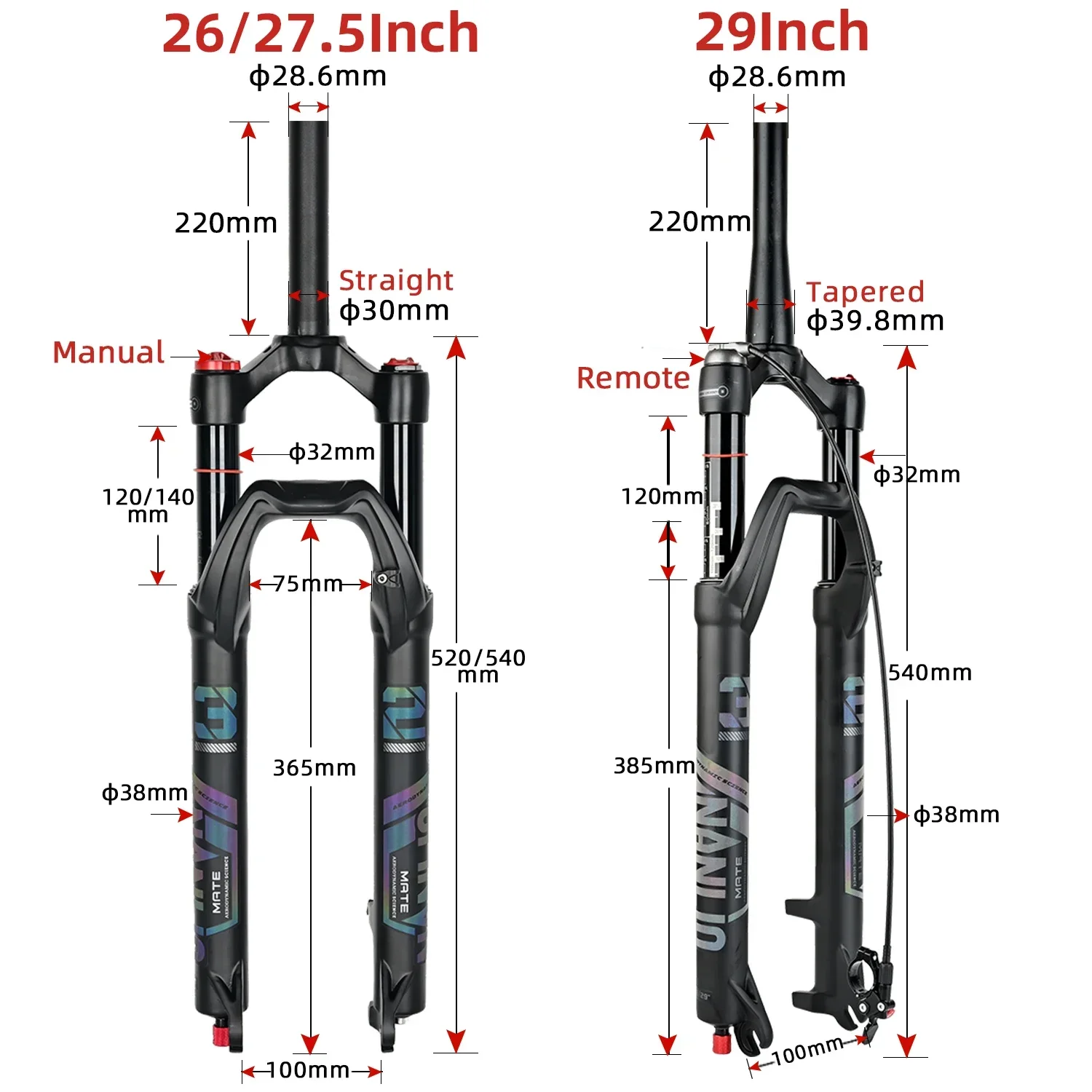 新品 nanlio x7 pro サスペンションフォーク エアサス 29インチ Amazon.com: UIAHNE NanLio X7 PRO Bicycle Suspension Fork 26