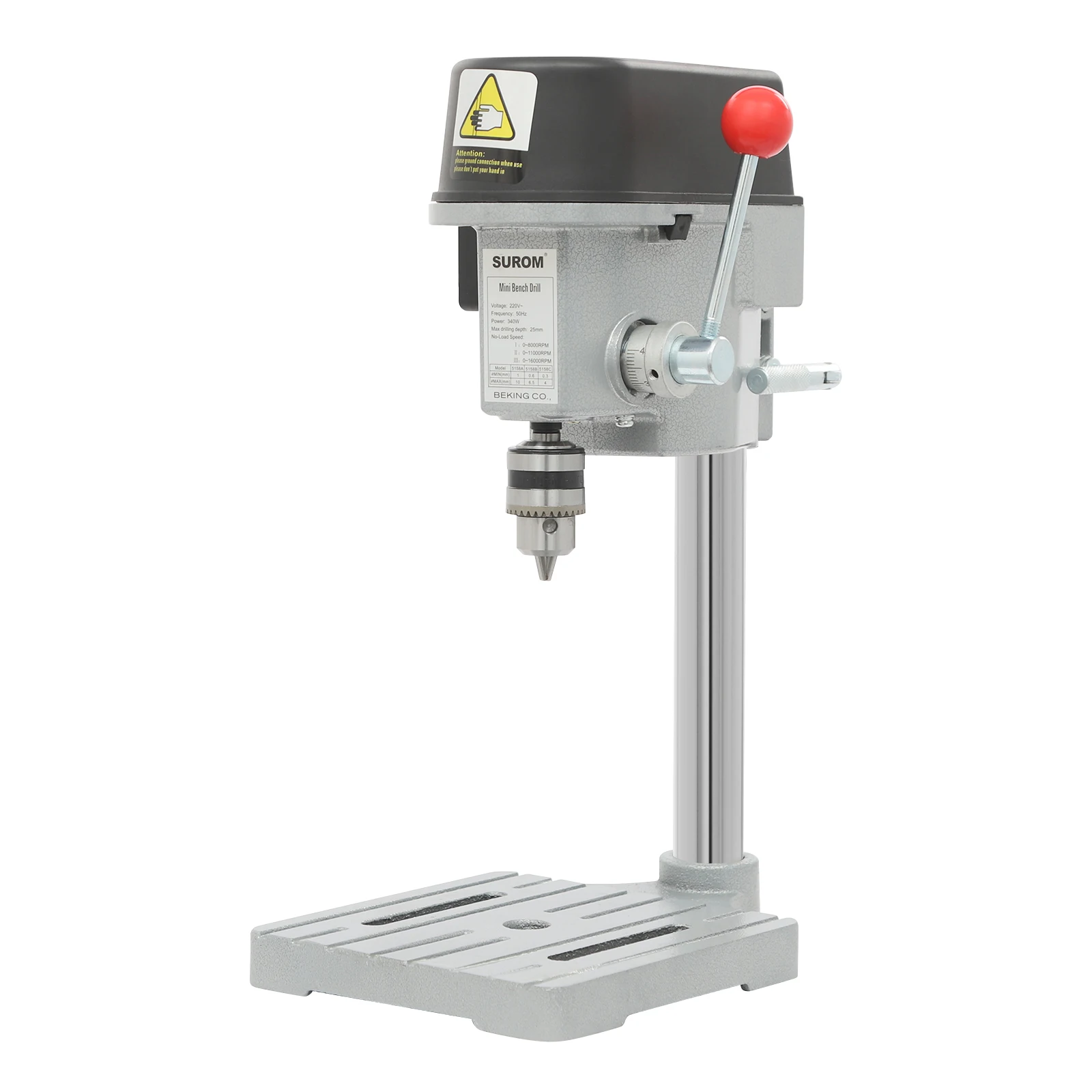 340W portable bench drill machine 5158A adjustable mini bench drill press 110V/220V corded electric drill for drilling iron wood drill locator