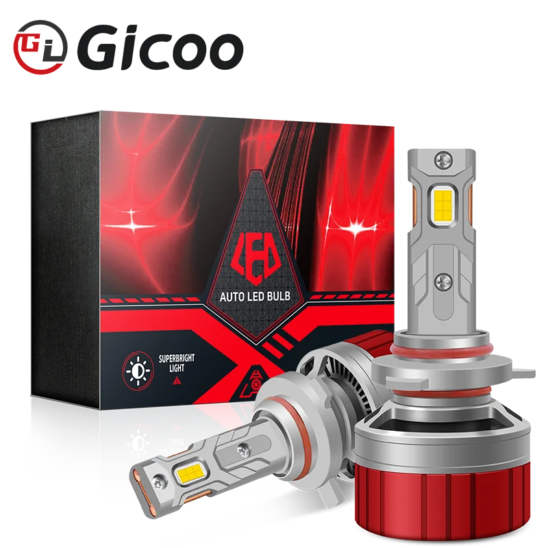 GICOO X25 LED 헤드라이트 20000LM LED 캔버스 차량용 램프 H1 H3 H4 H7 H11 H13 H27 9005 9006 9007 9012 안개등 자동차 라이트 160W