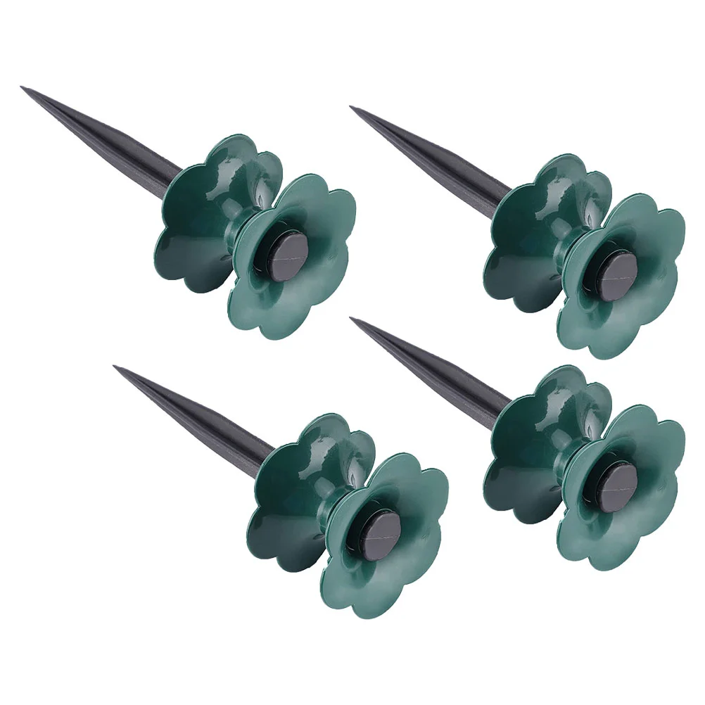 

4 Pcs Tube Reel Guide Wheel Garden Hose Holders Spikes Hoses Pipe Pvc Lawn House Support Agriculture