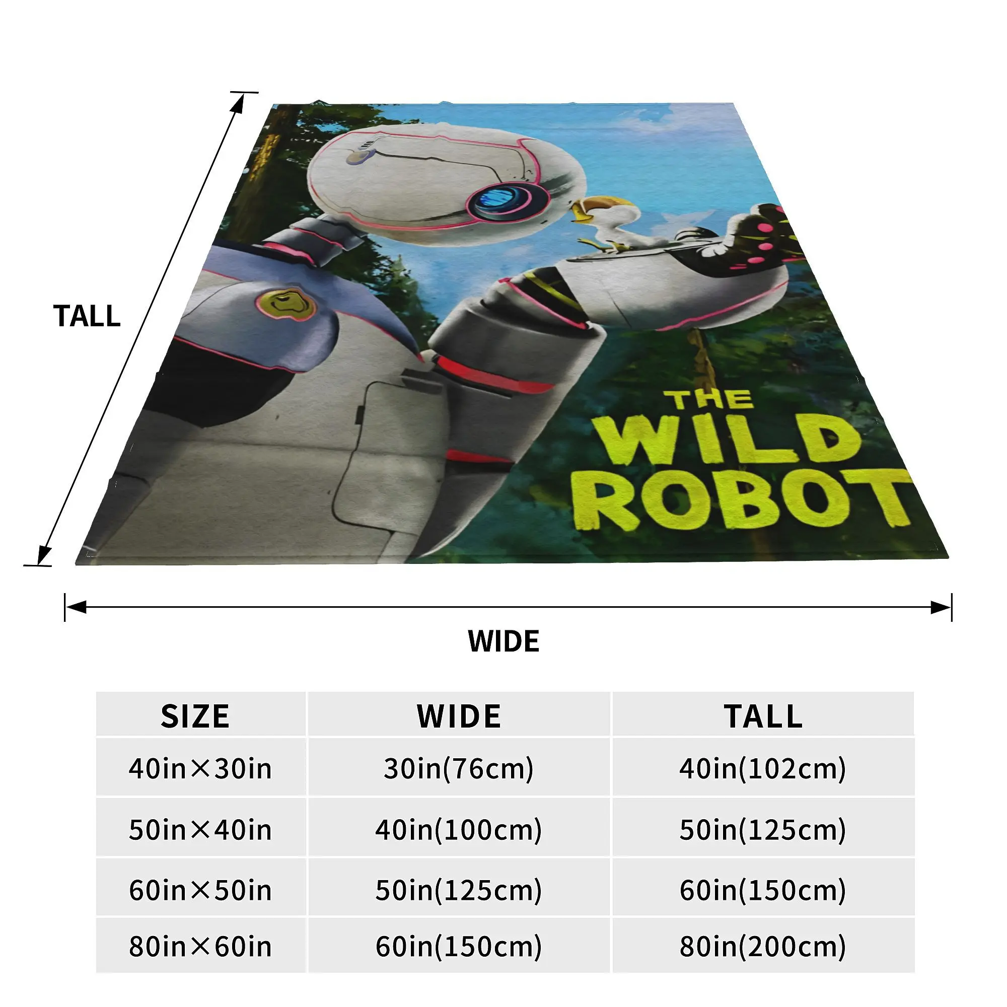 The Wild Robots Blanket 2024 New Cartoon Fuzzy Throw Blankets Bedroom Sofa Decoration Soft Warm Breathable Rug Piece 6