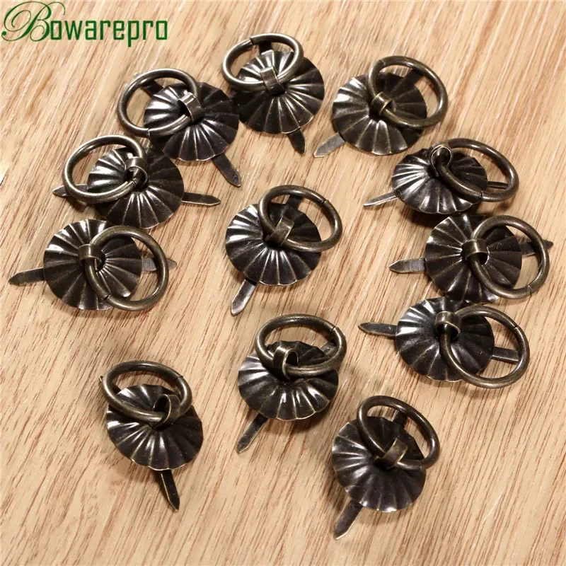 thumbnail image 2 of Jewelry Box Gift Case Metal Pull Handle Knobs Bronze Tone 12mmx11mm 10pcs 2 of 13