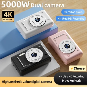 4K Digital Camera 5000W Pixel Retro CCD, Dual Camera with Flash & Auto Focus 1