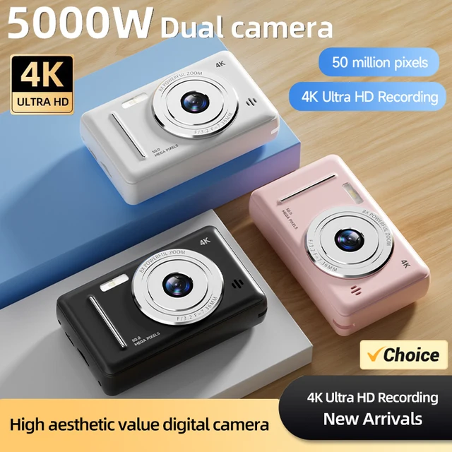 4K Digital Camera 5000W Pixel Retro CCD, Dual Camera with Flash & Auto Focus 1
