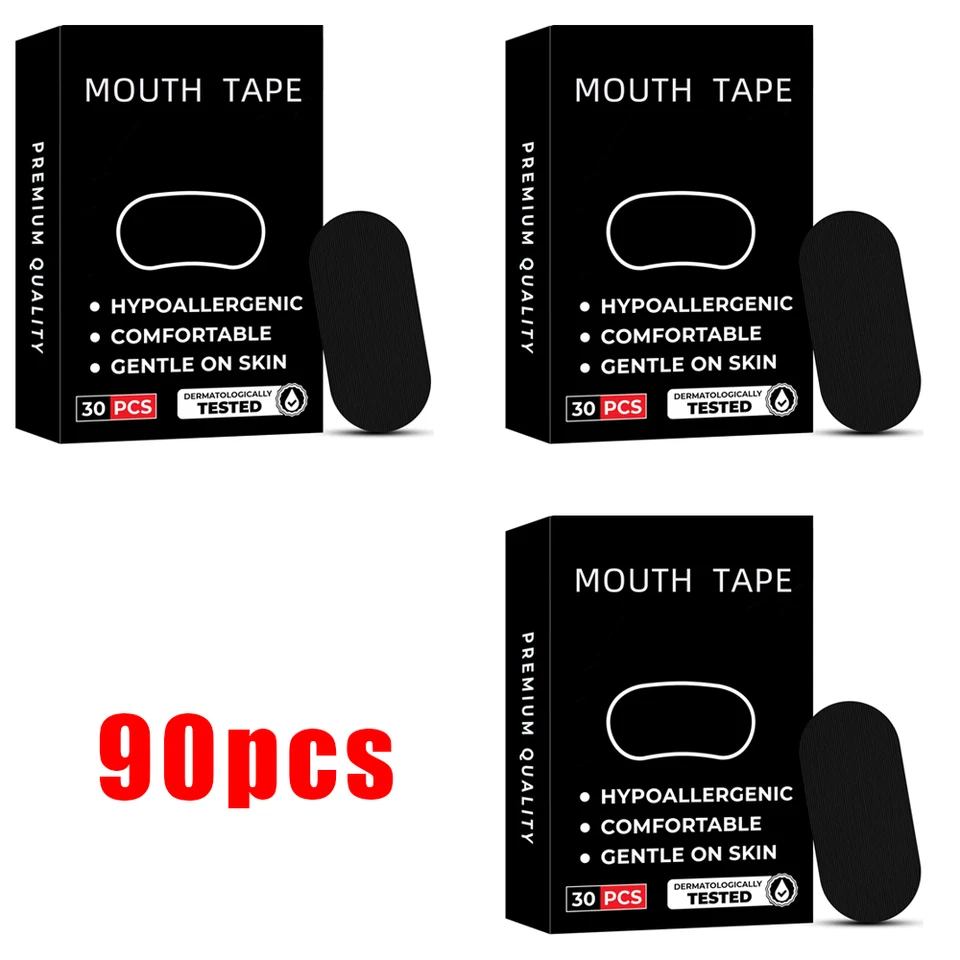 30/60/90Pcs Anti Sleep Mouth Tape Best Breathing Nasal Strips Medical Grade Improved Sleeping Snoring Relief_voghion.com