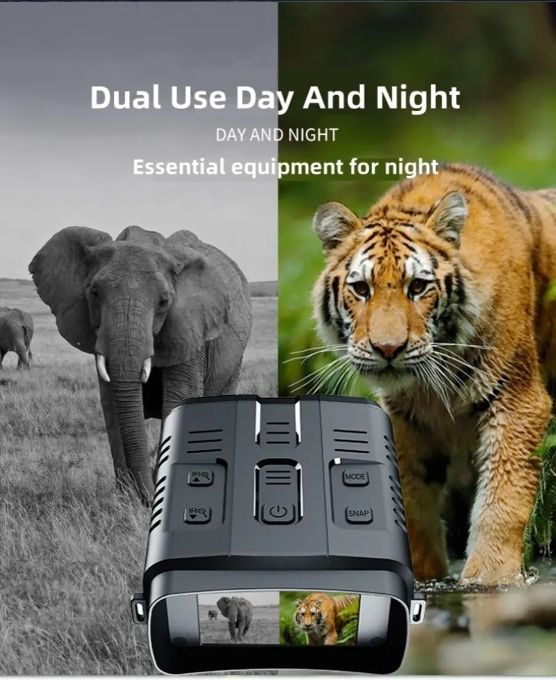 Jumelles Vision Nocturne 4K 5000mAh Rechargeable Infrarouge Vision Nocturne 4 5 Hd Ecran Zoom 10x Item 14478023