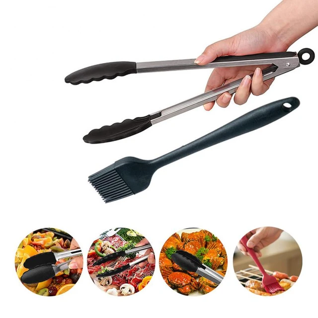 3Pcs/Set Frying Tong Comfortable Grip Food Folder Multipurpose PP Cooking  Salad Grilling for Kitchen - AliExpress