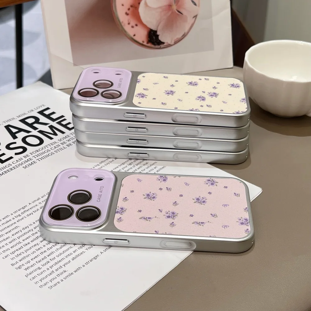 Luxury Floral Window Phone Case with Camera Protector - Shockproof Ultra Slim Design