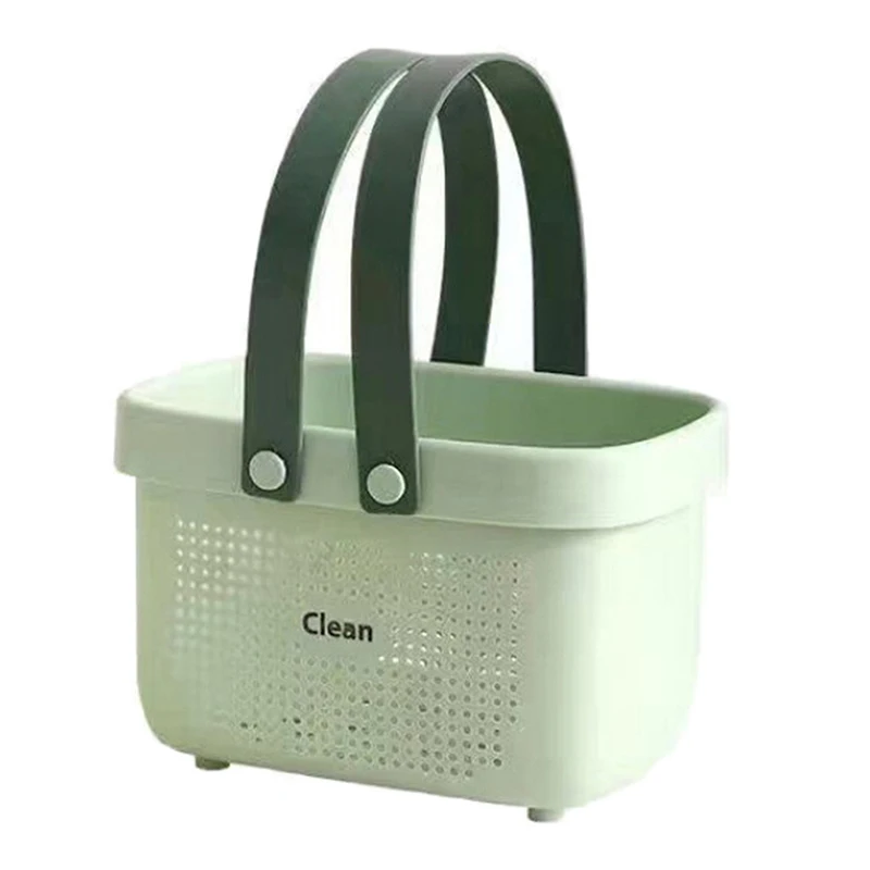 Portable Bath Basket Bathroom Products Shampoo Sundries Storage Basket  Multi-functional Hollow Small Basket 