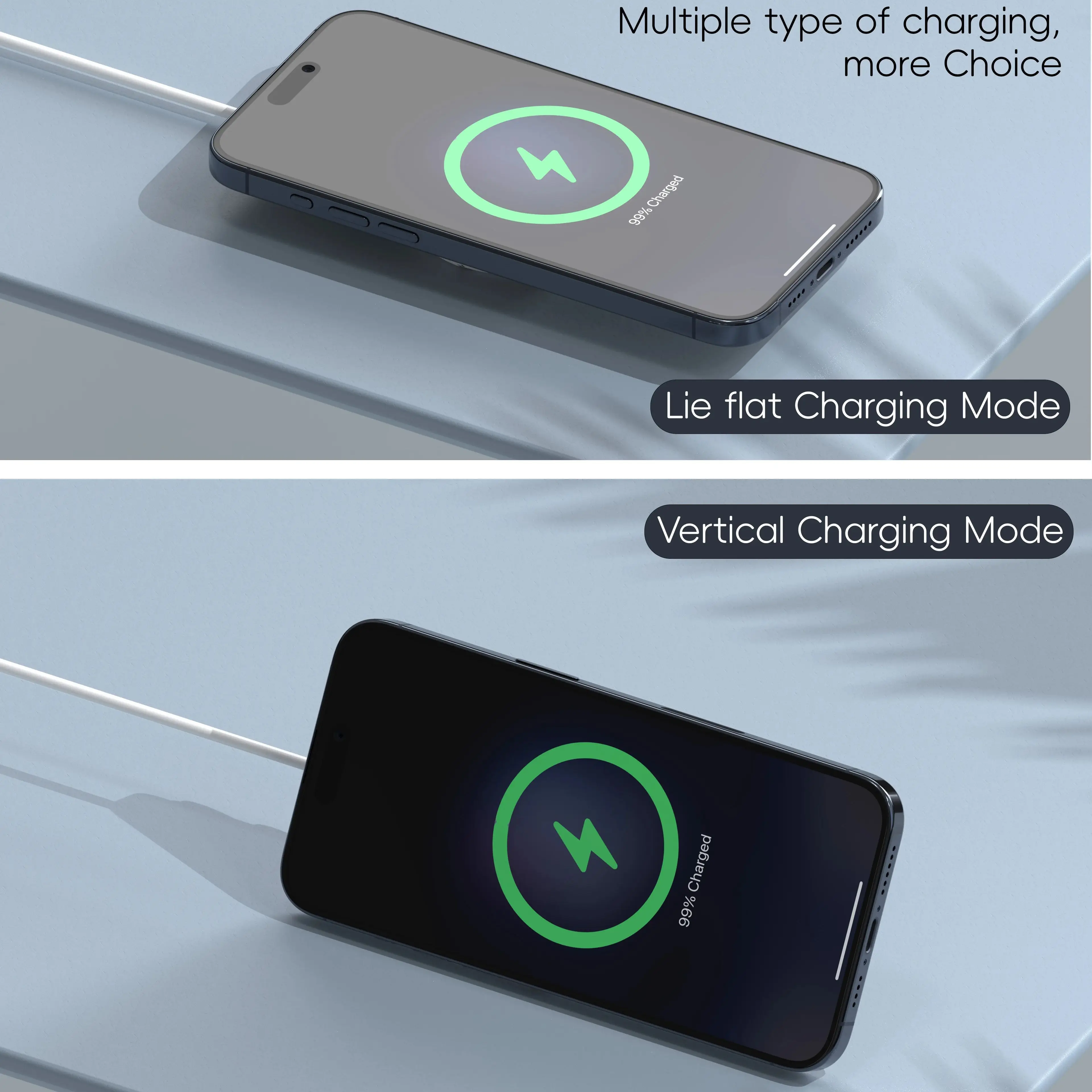 Universal Magnetic 3-in-1 Wireless Charging Station for Smartphones, Watches, and Earbuds