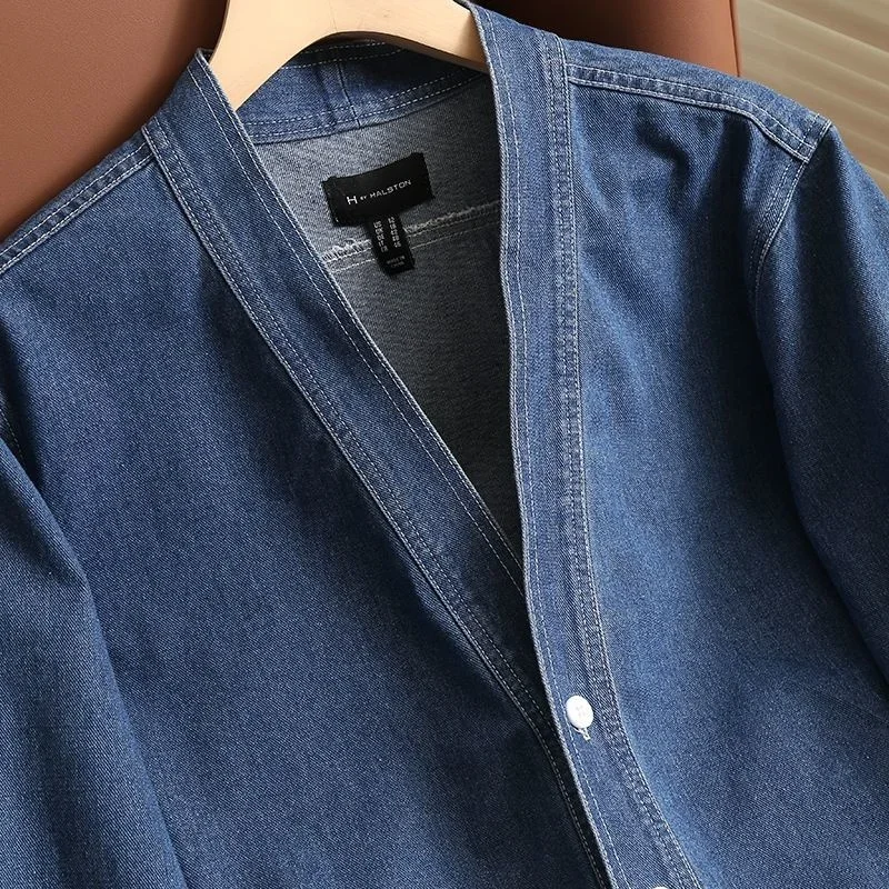Denim Shirt Men's Spring Wear Design