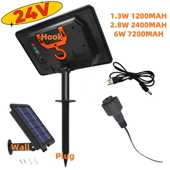 24V Solar Battery Box Kit Pack Powered Lithium Panel Light With 1.2M 2Pin Connector Wire 1.3W 2.8W 6W For LED String Strip Lamps 1