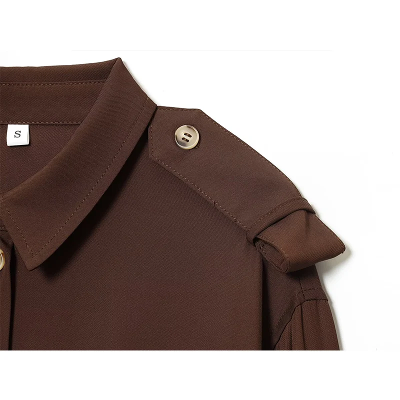 Chic Fashion Shoulder Strap Shirts for Women 2025 New Long Sleeve Women's Streetwear Casual Short Shirt And Blouse Top