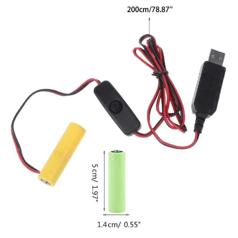 USB 전력 변환기 DCBuck 부스트 배터리 제거기 교체 2pcs 1.5V LR6 AA LED 조명 원격 제어 연결