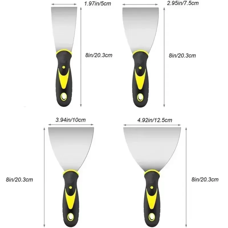 Stainless Steel Putty Knife Scraper Shovel Paint Tools Construction Tools Household Industrial Cleaning 2/3/4/5 Inch 2025