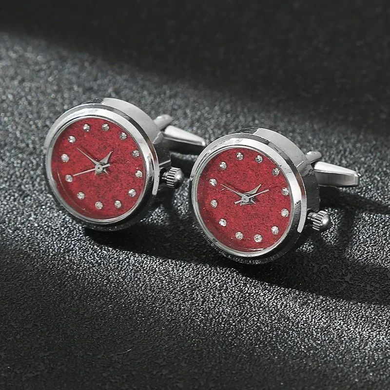 High End Luxury Watch with Rotatable Cufflinks Men's French Shirt Fashionable Buttons Jewelry Accessories Gentlemen's Gifts