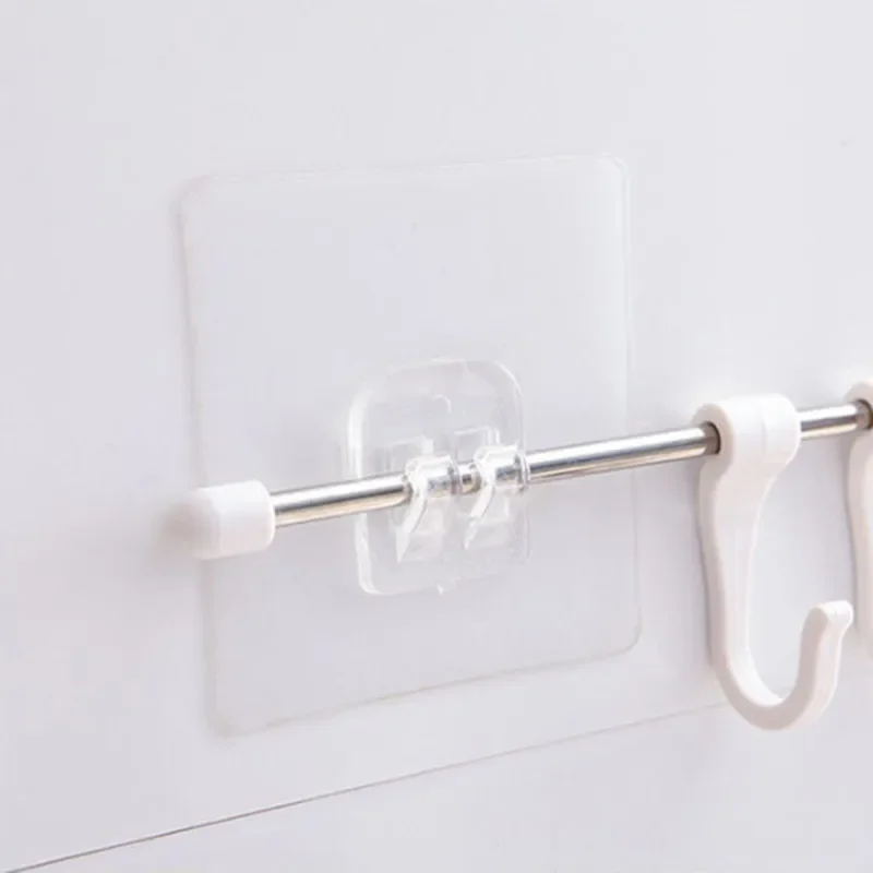 Self Adhesive Hooks Multifunctional Hooks Self Adhesive Wall Hooks Transparent Home Acrylic Strong Self Adhesive Hooks Bathroom Kitchen Iron Claw Buckle Hanger Wall Hang Shelf Multi-Function Hook