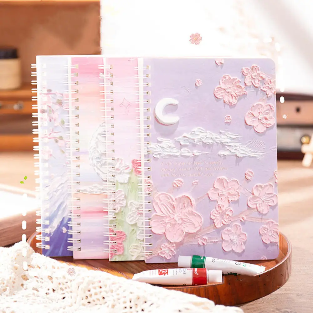 Hermosa cubierta para pintar a mano, cuaderno, diario, cuaderno