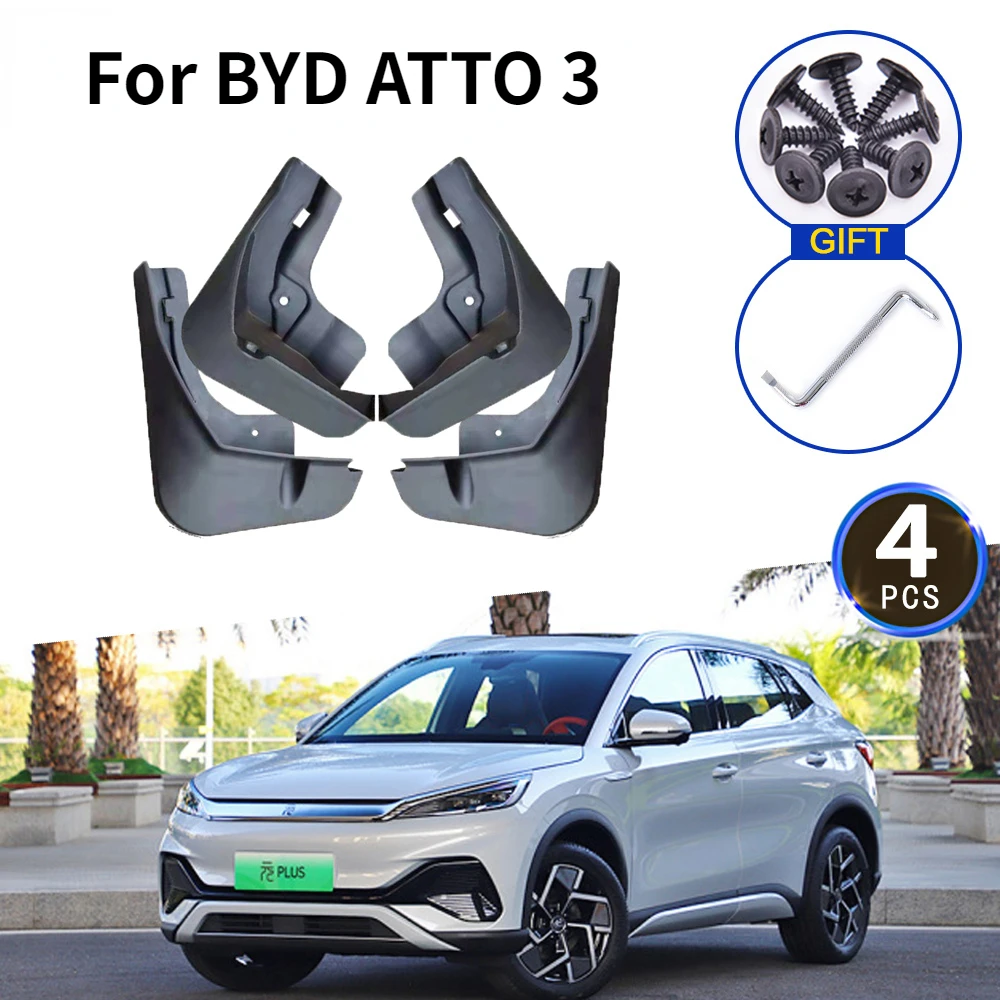 

Mudguards for BYD Atto 3 Yuan Plus EV 2021~2023 Accessories 2022 Mud Flaps Anti-splash Guards Fender Front Rear Wheel Car Stying
