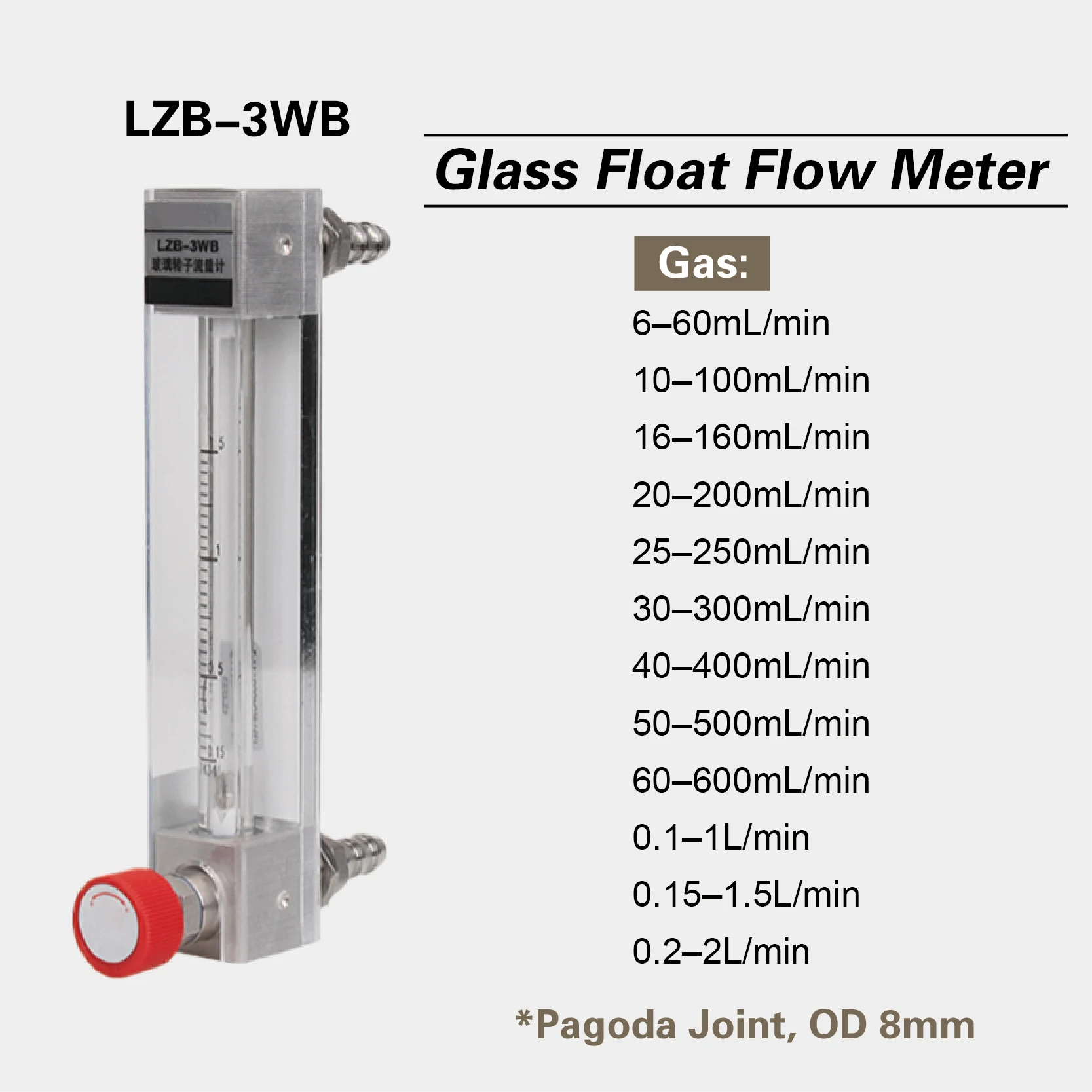 LZB-3WB Rotameter Flow Meter Glass Tube Float for Air Nitrogen Oxygen Gas, Adjustable Industrial Low Flow Precision Meter flow meter,turbine flow meter,digital turbine flow meter