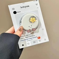 Korean Cute Moon Stars Rotating Phone Griptok Stand with Magnetic Wireless Charging Capability (Moon)