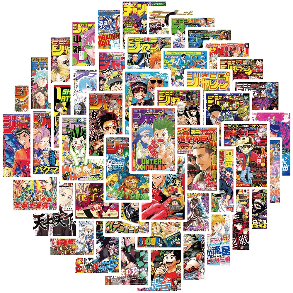 Small Size Assorted Anime Aesthetic Poster Stickers - Decorative Pack of 10/30/50
