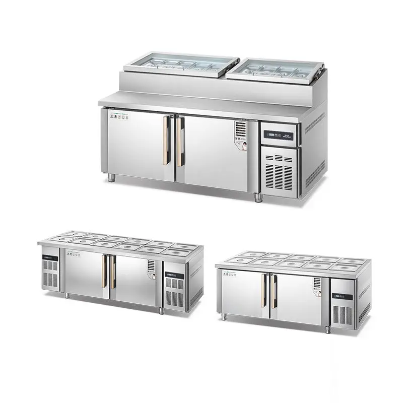 Commercial Under Counter Freezer Stainless Steel Fridge Workbench Chiller Refrigerator