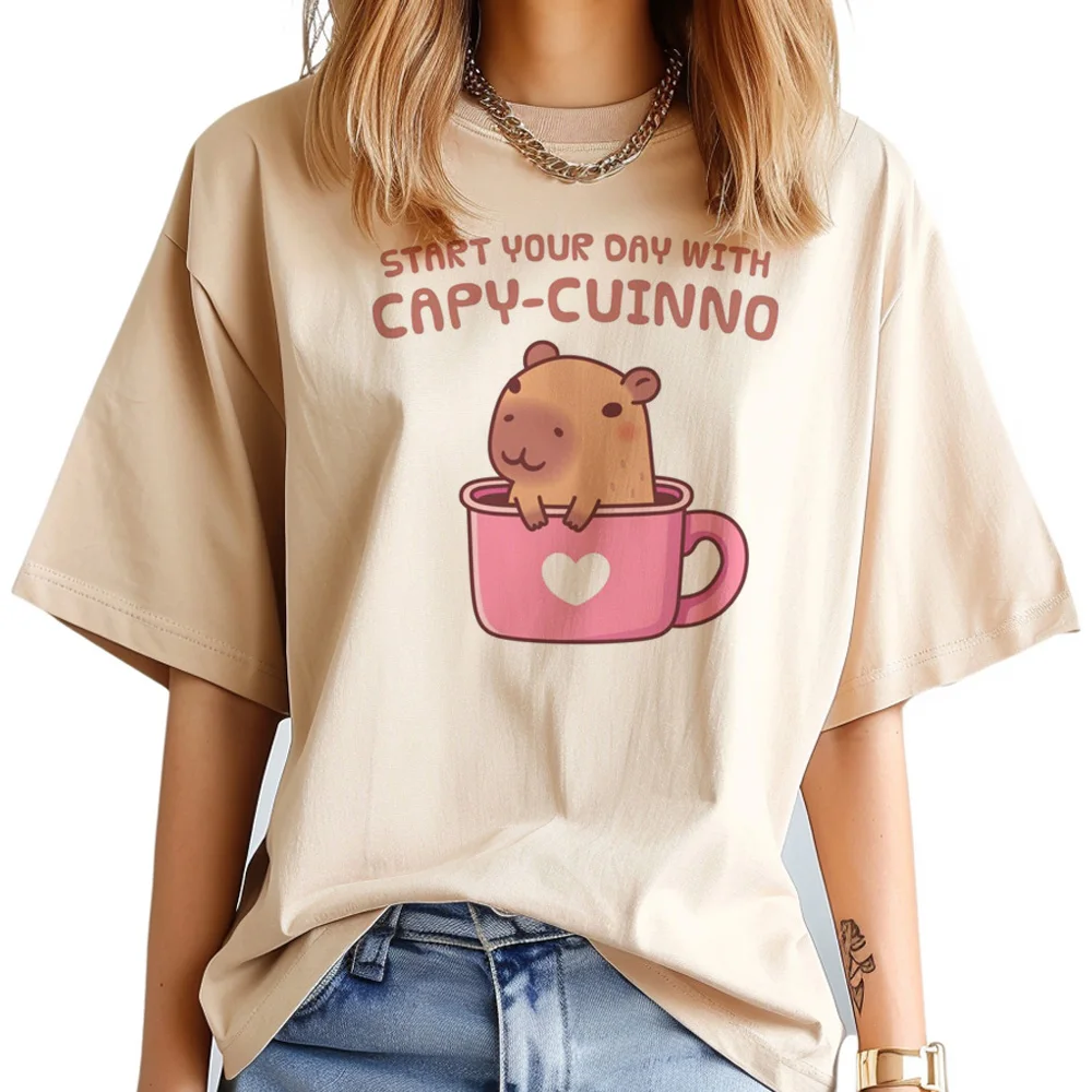 

Capybara Tee women graphic harajuku funny top female 2000s graphic manga clothes