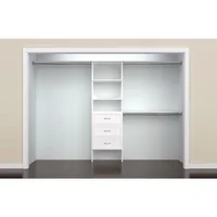 Closet Organizer with Shelves, 3 Drawers, 25-Inch-Pure White 2