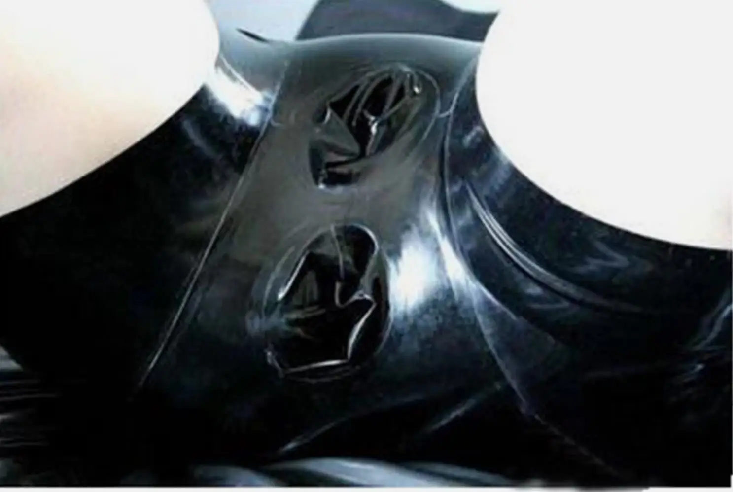 Women Latex gummi panty with two sheath women latex underwear high waist 0.4mm customized