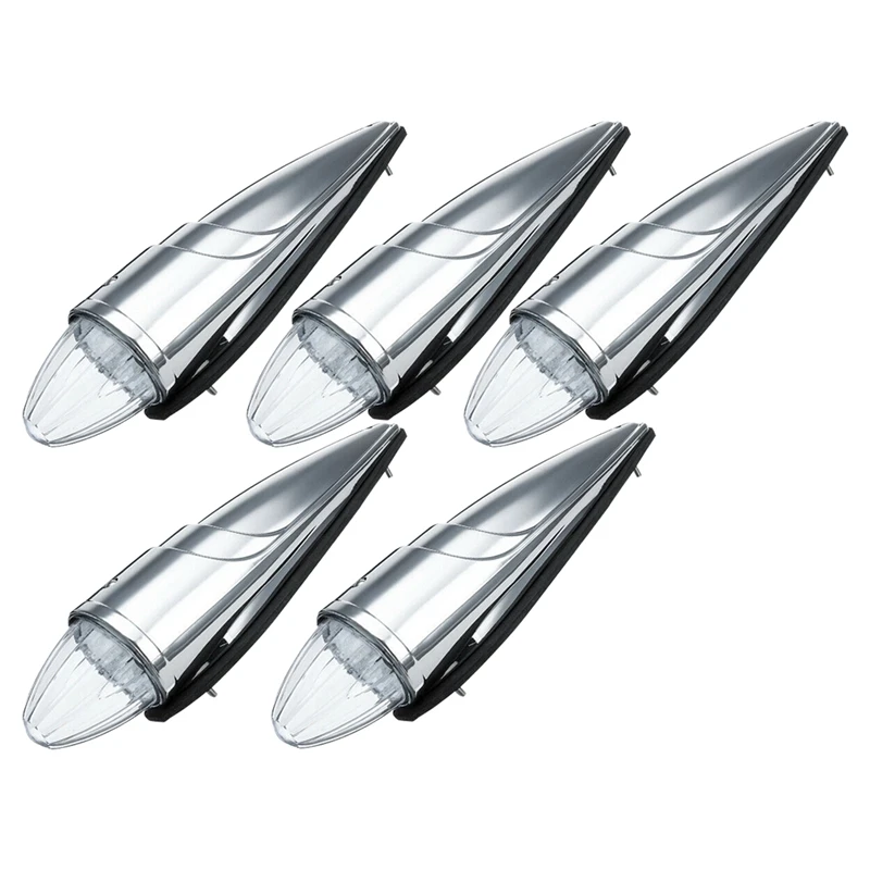 

5X 17 LED Clear Universal Torpedo Cab Roof Top Marker Light For Peterbilt Truck