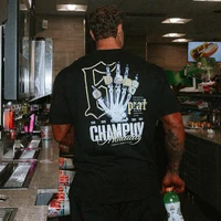 Chris Bumstead T Shirts Pre Workout Sport Gym Men Clothing 100% Cotton High Quality US Size Raw CBUM Oversized T-shirts 1