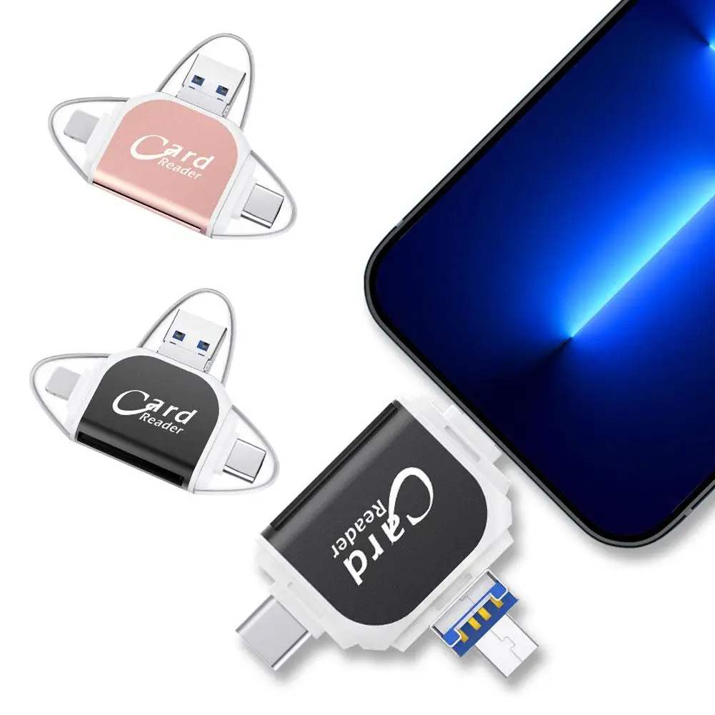 2 In 1 SD Card Reader Micro TF Adapter To View Camera Photos And Videos For Windows Mac IPhone Android memory card reader