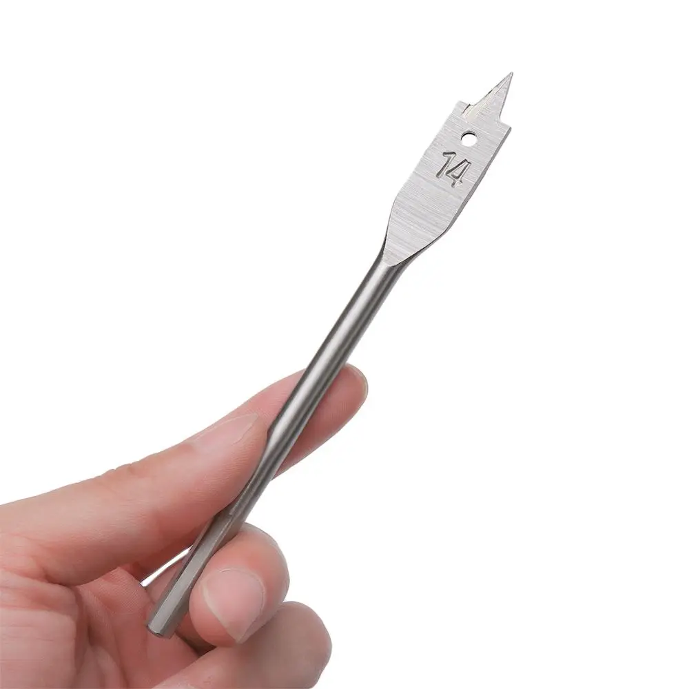 Durable 6-45mm Flat Drills High-carbon Steel Wood Hand Drill Bits Titanium Coated Spade Woodworking Tool Power Tools Accessories
