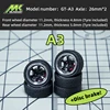 Microkiom 11.2mm 1/64 Car Model GT Series Modified wheel belt Metal shaft injection wheel Disc brake  (larger size) 4