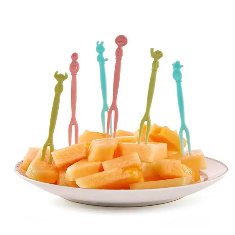 Dessert Bento Instant Noodles Decorating Toppers for Lunch Box Girl Mini Party Tableware Plastic Toothpick Fruit Fork Buffet Bar